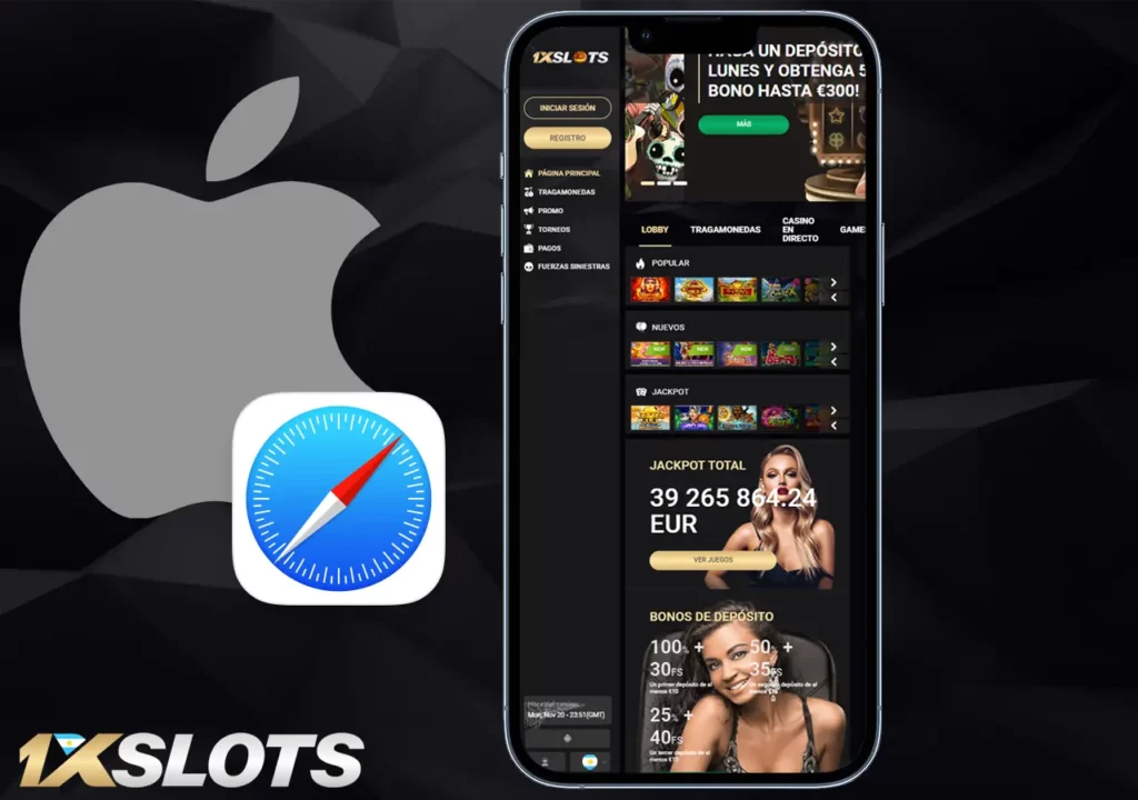 1xSlots app para iOS